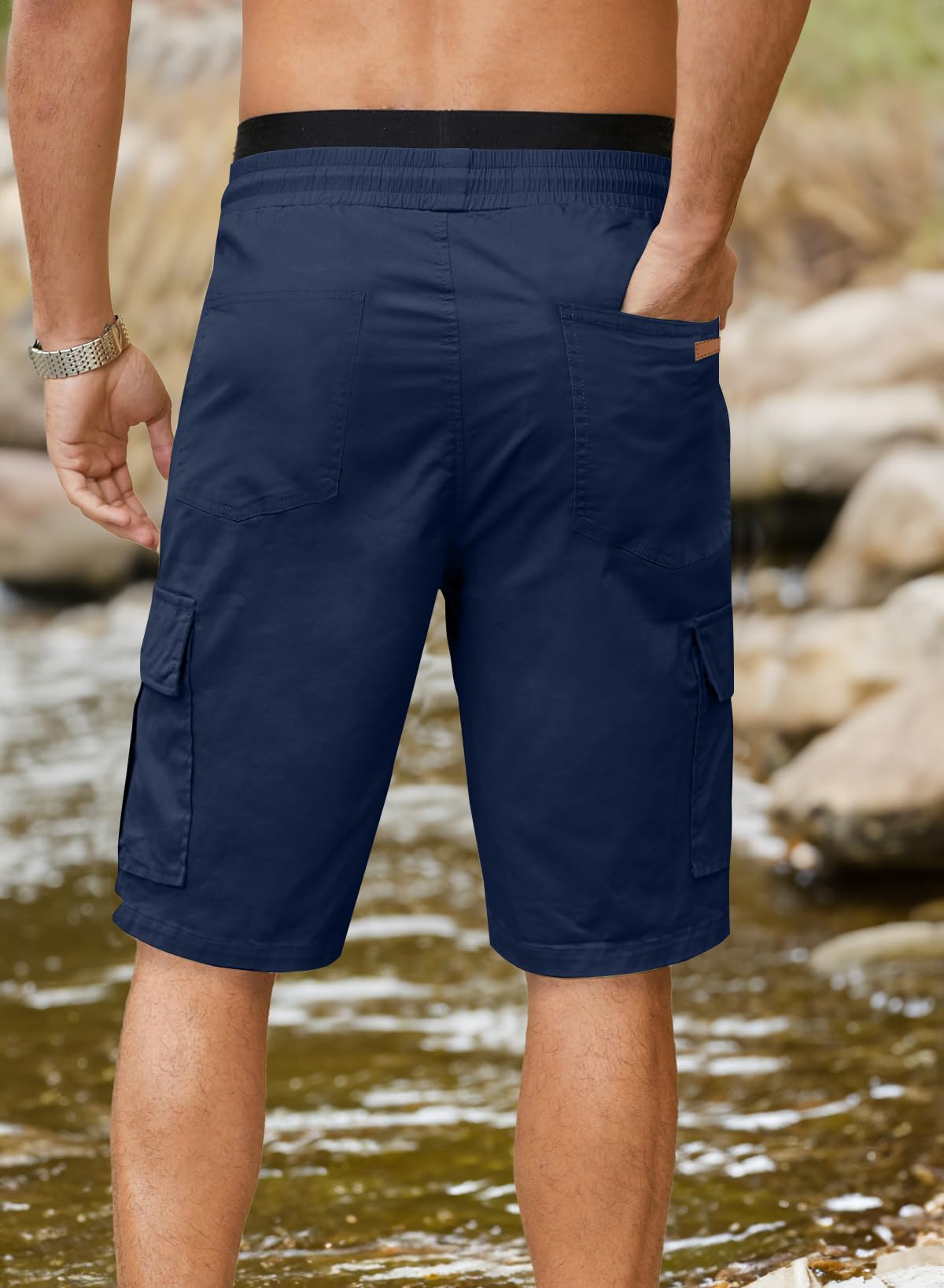 JMIERR Pantaloncini Uomo Sportivi Estivi Cotone Casual con Tasche