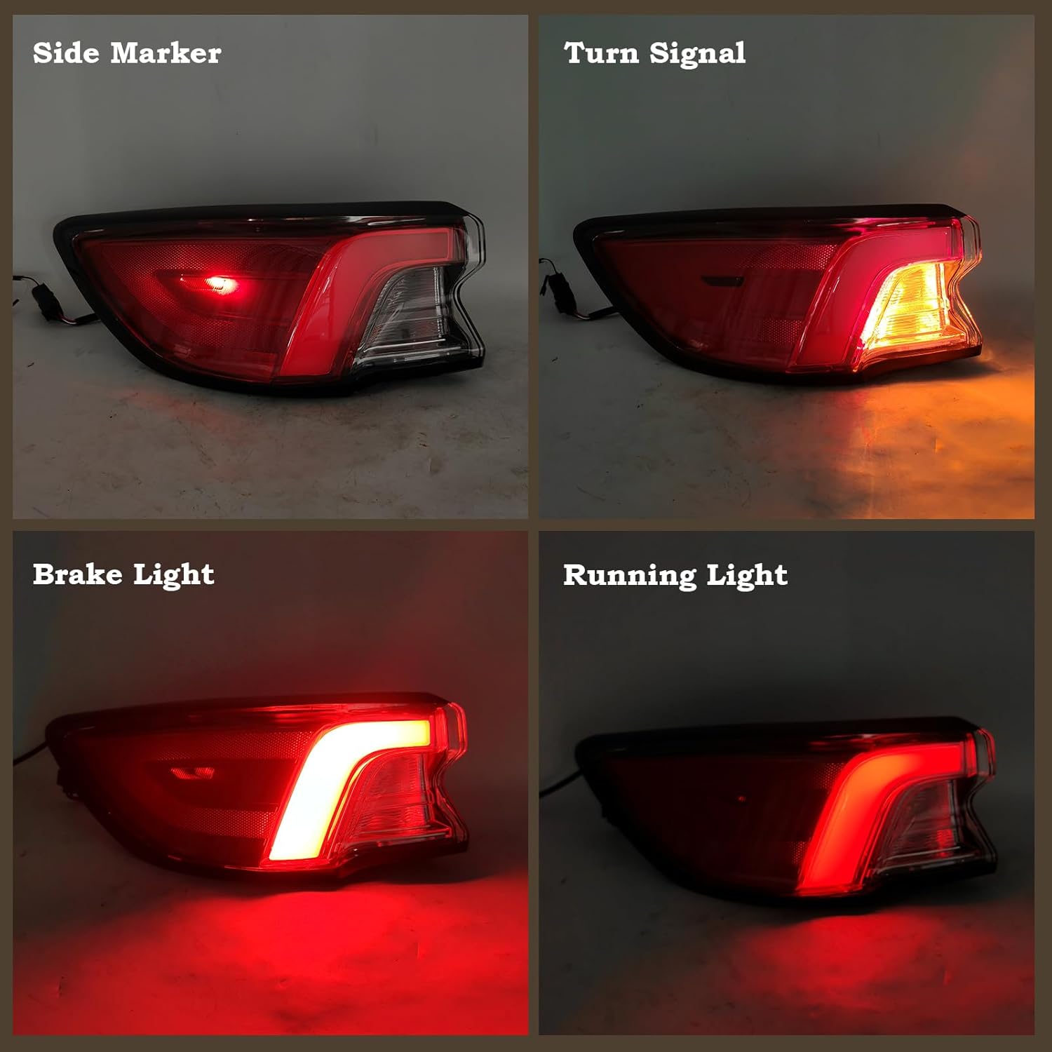 Left Driver Side Outer Tail Light Rear Lamp Compatible for 2020 2021 2022 Ford Escape With Bulbs Assembly LJ6Z13405E FO2804128 LJ6Z-13405-E