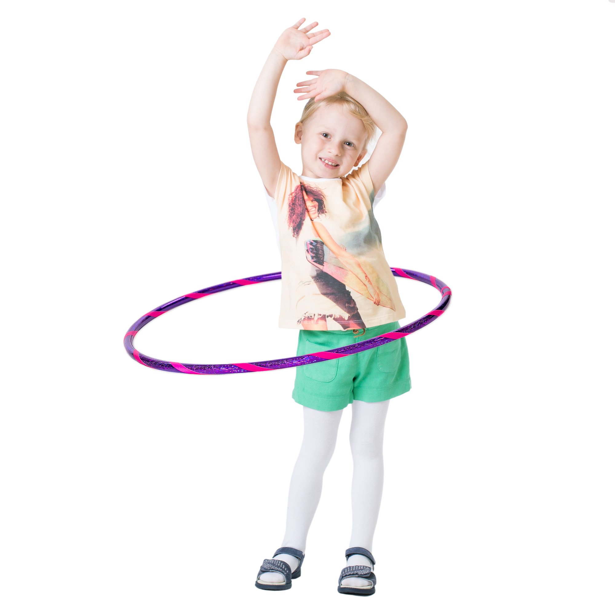Hoopomania Glamour Hoop, hula hoop per bambini con motivo glitterato, colorato