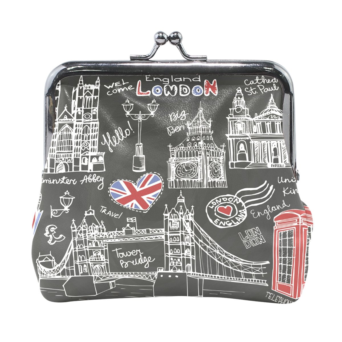 Ethel Ernest British Style England Elements Coin Wallets Mini Purse for Womens Girls