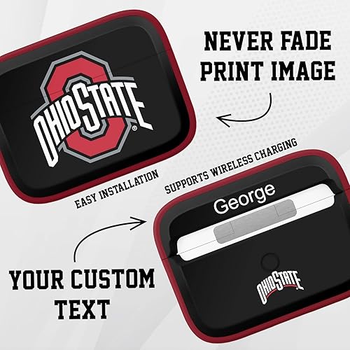 Vista 48 de AFFINITY BANDS Texas Longhorns HDX - Funda con nombre personalizado compatible con Apple AirPods Pro 1 y 2 (negro clásico)