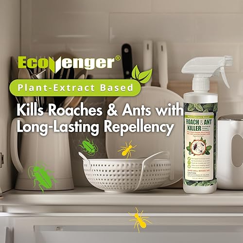 Miniatura 3 de EcoVenger Asesino de cucarachas y hormigas mata al contacto disuasión extendida de 4 semanas mata hormigas y otros insectos gateadores para