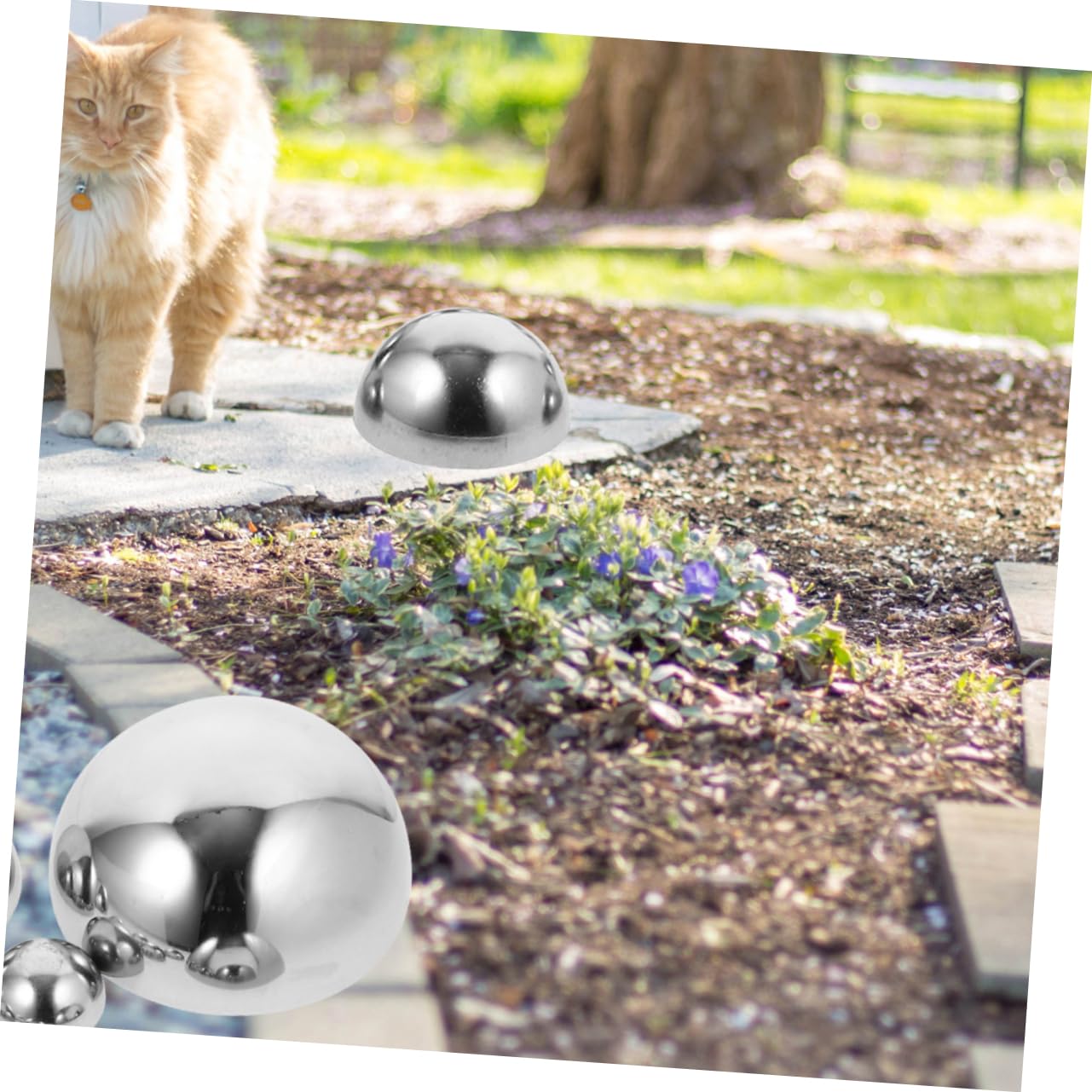 BESPORTBLE 27 STK Gartenspiegelkugel polierte Hohlkugel polierte glänzende Kugel Spiegelball blumenschmuck edelstahlkugel Reflektierende Halbkugel für den Garten halb reflektierender