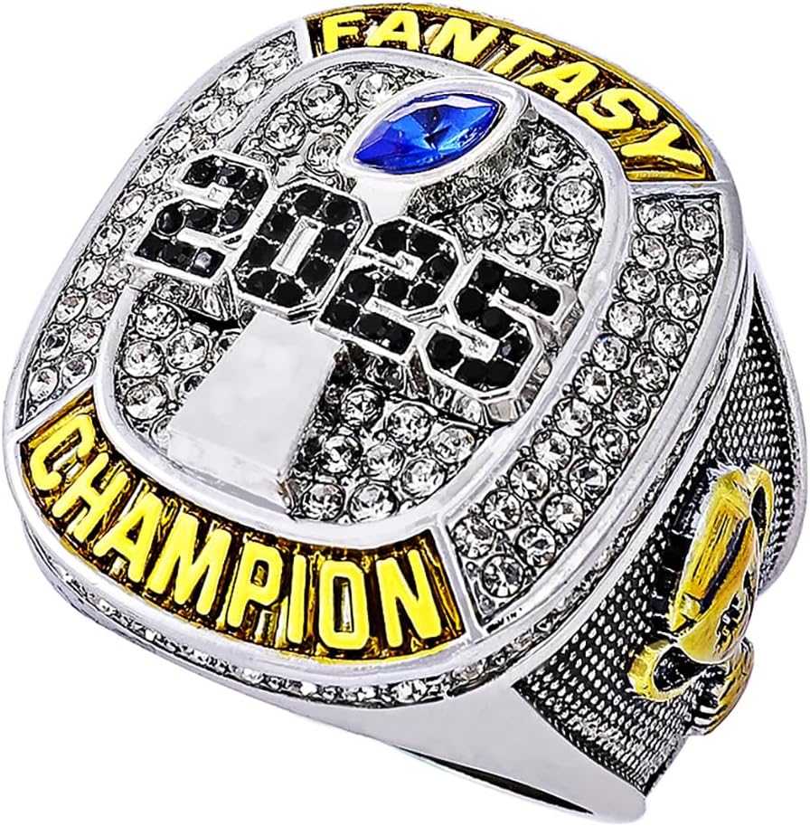 Fantasy Football Championship Ring 2025 Award Prize Trophy Sports Winner FFL Champion Ring