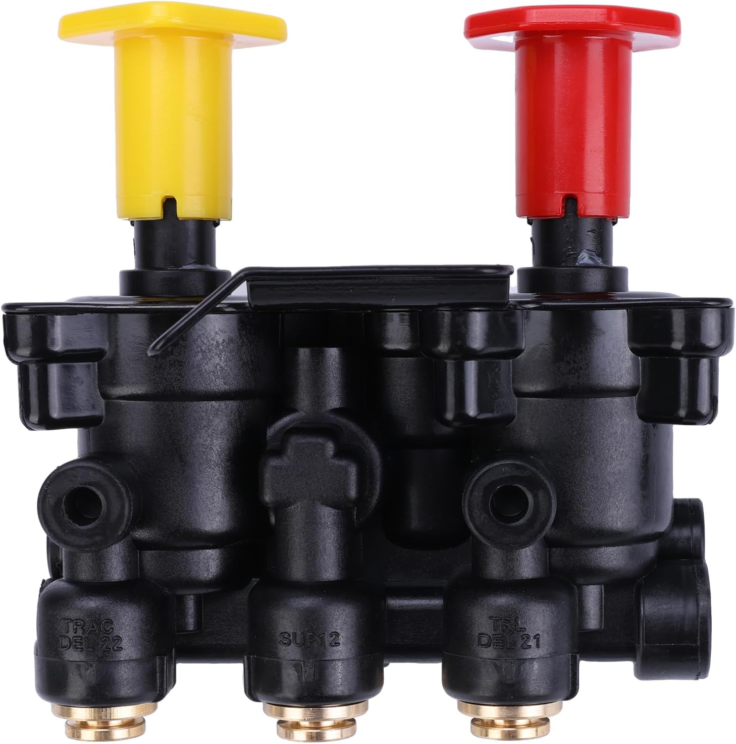 5-Ports Dash Control Brake Valve Compatible for Volvo VNL Trailer Parking Brake Module Replacement 24340522 Instrument Panel Control Valve