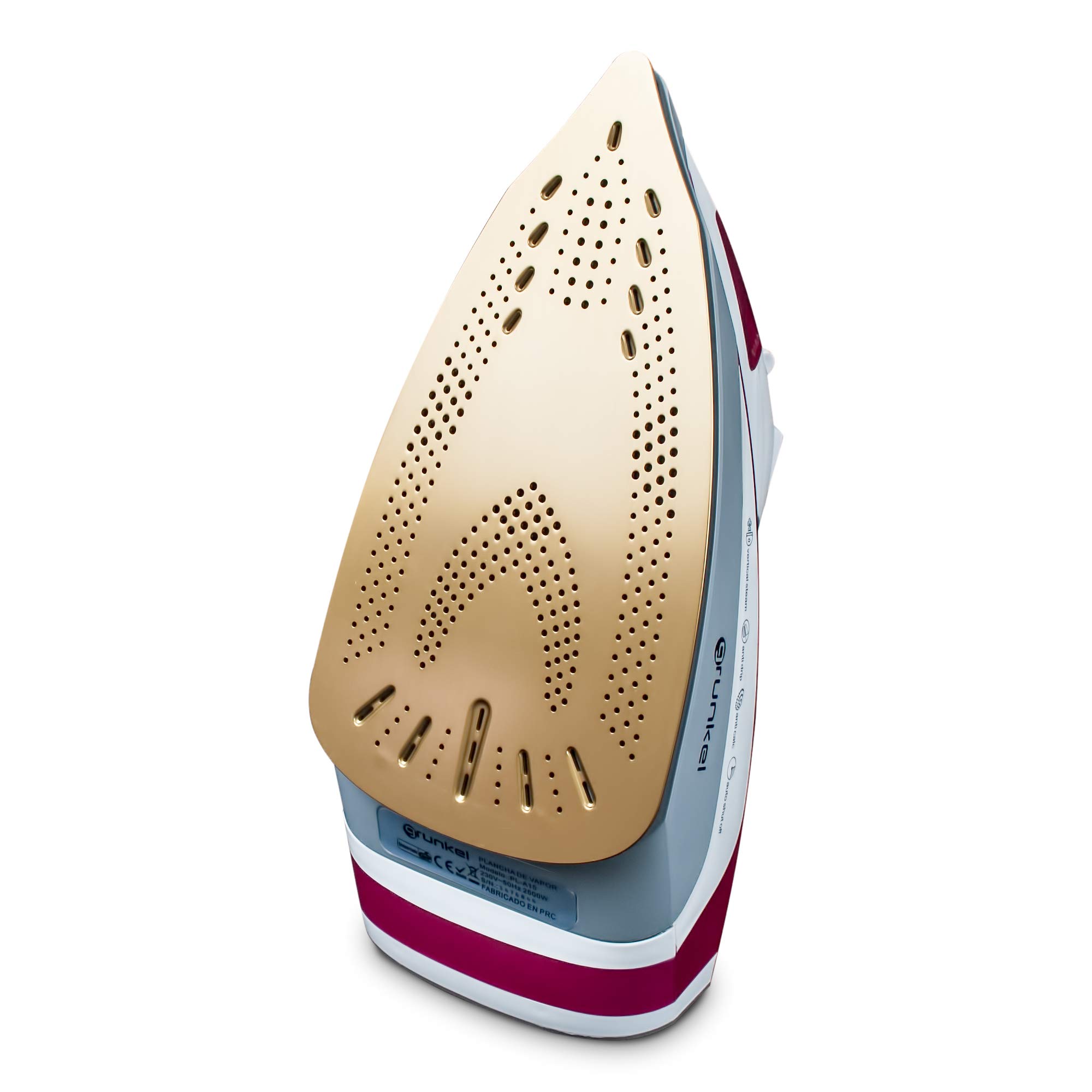 Grunkel - PL-A15 - Plancha de vapor con suela ultradeslizante. Función auto apagado - 2500W - Rojo (0048802280002)
