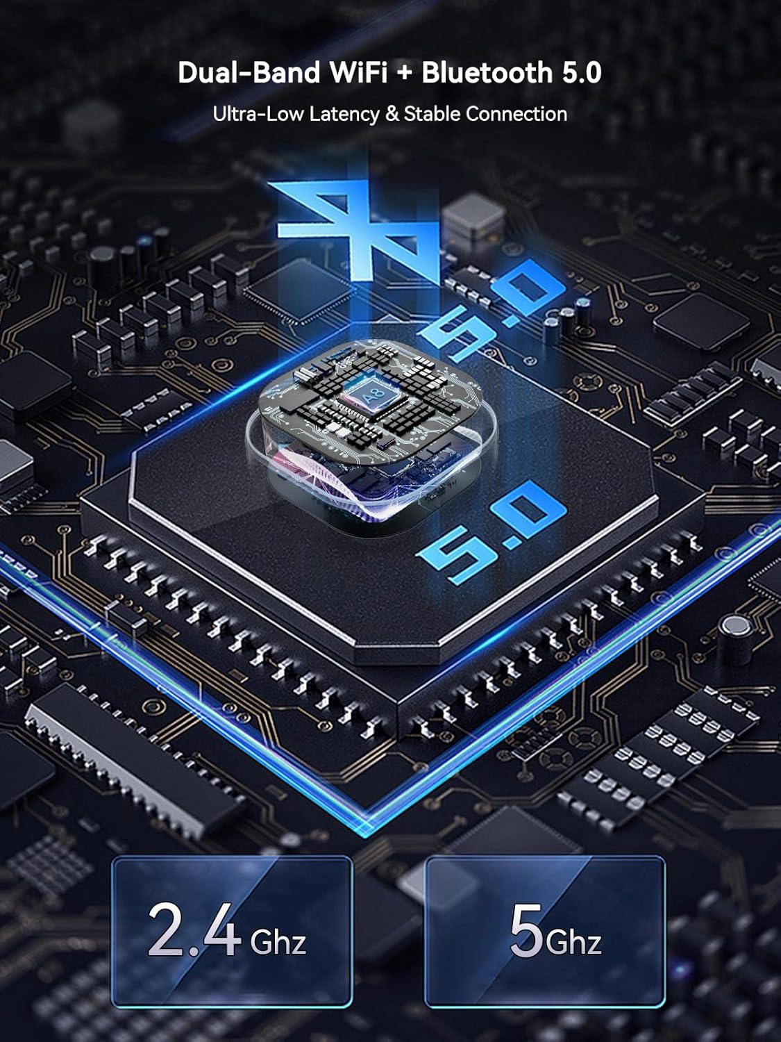 USB-C Wireless CarPlay & Android Auto Adapter, Plug-in Dongle Converts Factory Wired CarPlay/Android Auto to Wireless (Gloss Black, USB-C)