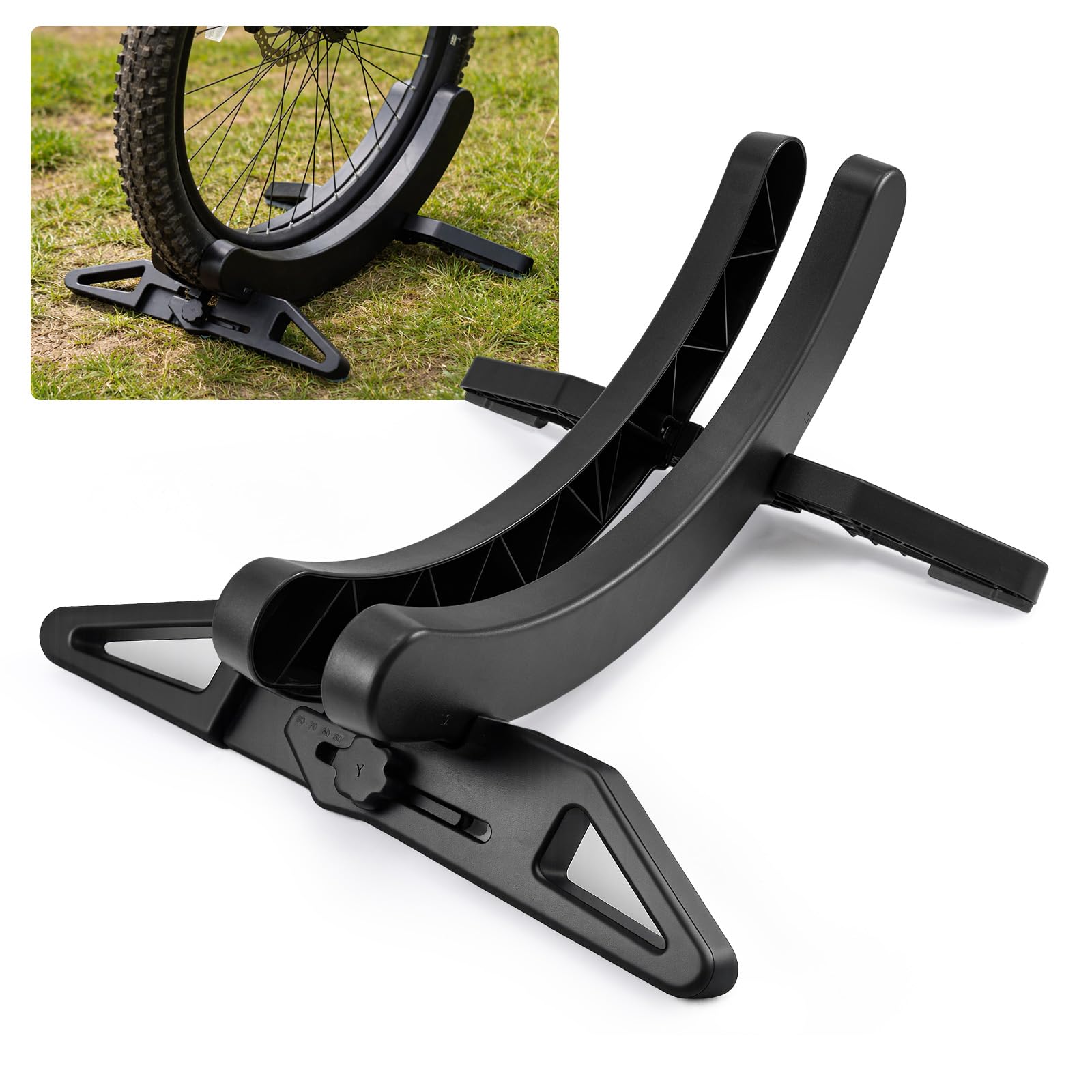 GreenWhim Adjustable Bike Floor Stand Bicycle Parking Rack Garage Storage