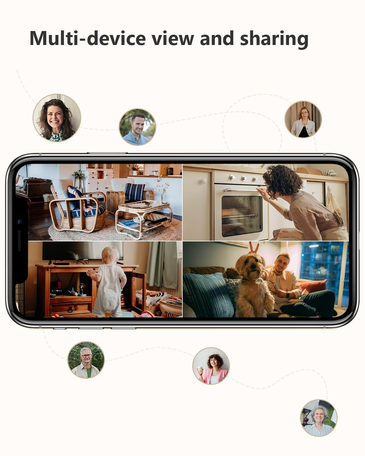 Imou 2K (3MP) Inomhus WiFi Övervakningskamera 360 ° Ansluten Smartphone Med Mänsklig Detektering AI Smart Spårningssiren Alexa Kompatibel Tvåvägsljud För Baby/Husdjur (2 stycken) | Wykrywanie człowieka, 360°, syrenka, dwukierunkowy dźwięk, kompatybilny z