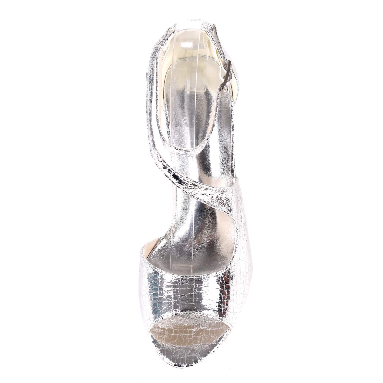 Donne per Scarpe da Sposa PU, Scarpe Bridal con Punta Scoperta e Tacco Basso, con Fibbia, Tacchi Alti in Avorio/Pantofole con Tacco Kitten