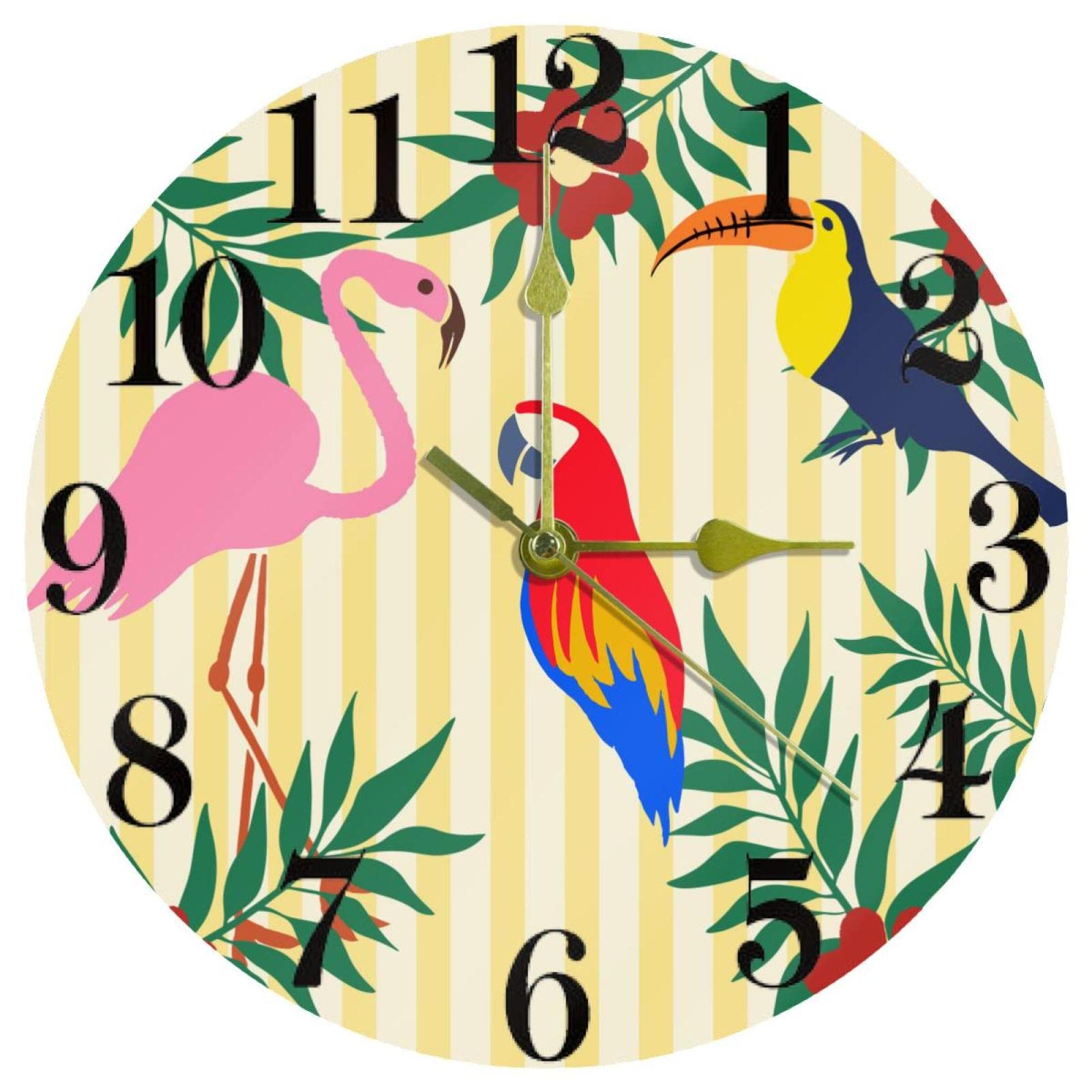 Horloge murale toucan pour retrouver le calme sans tic-tac