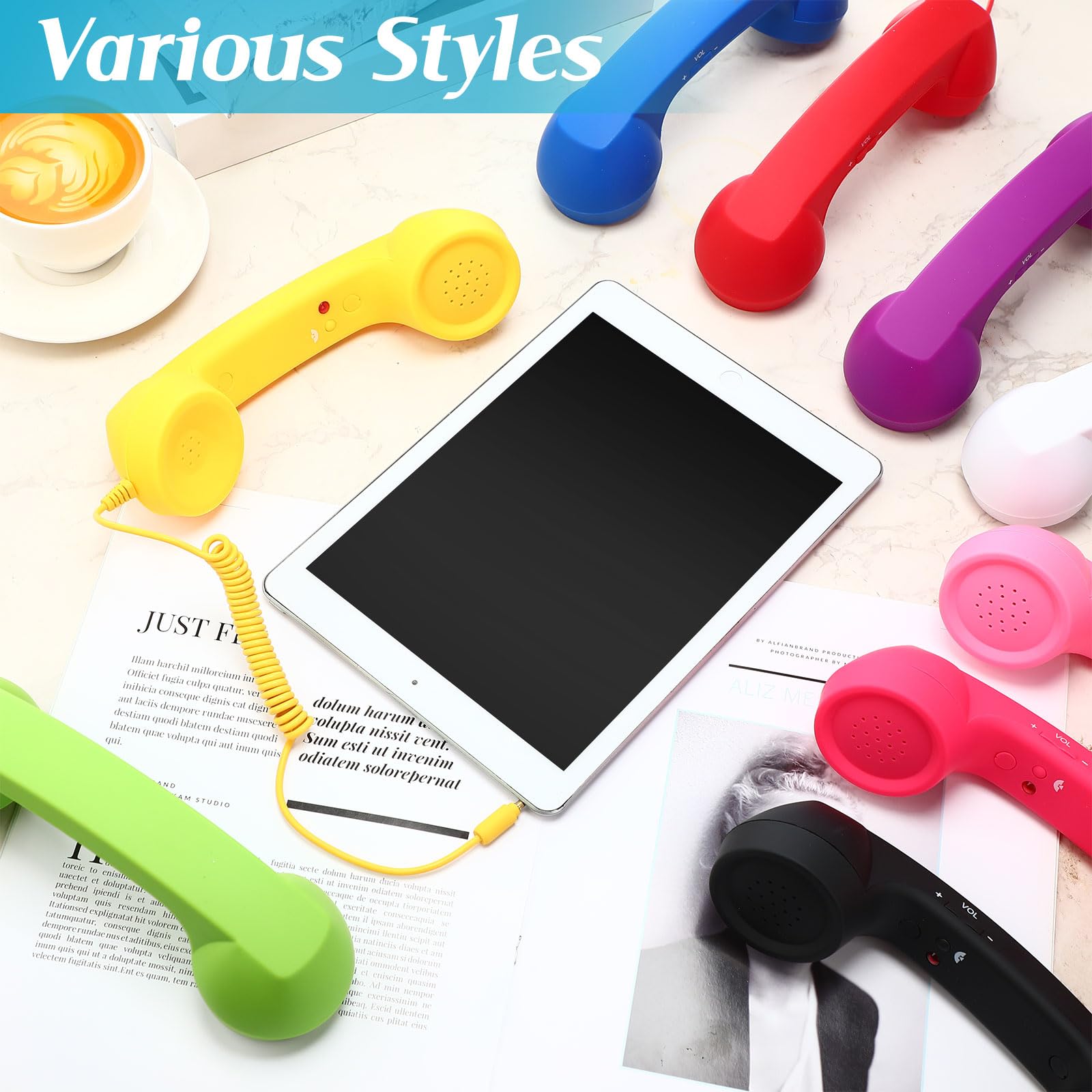 レア⭐hulger レトロ電話ハンドセット バーガンディ Amazon.com: Retro Phone Handset, Phone Telephone Receiver
