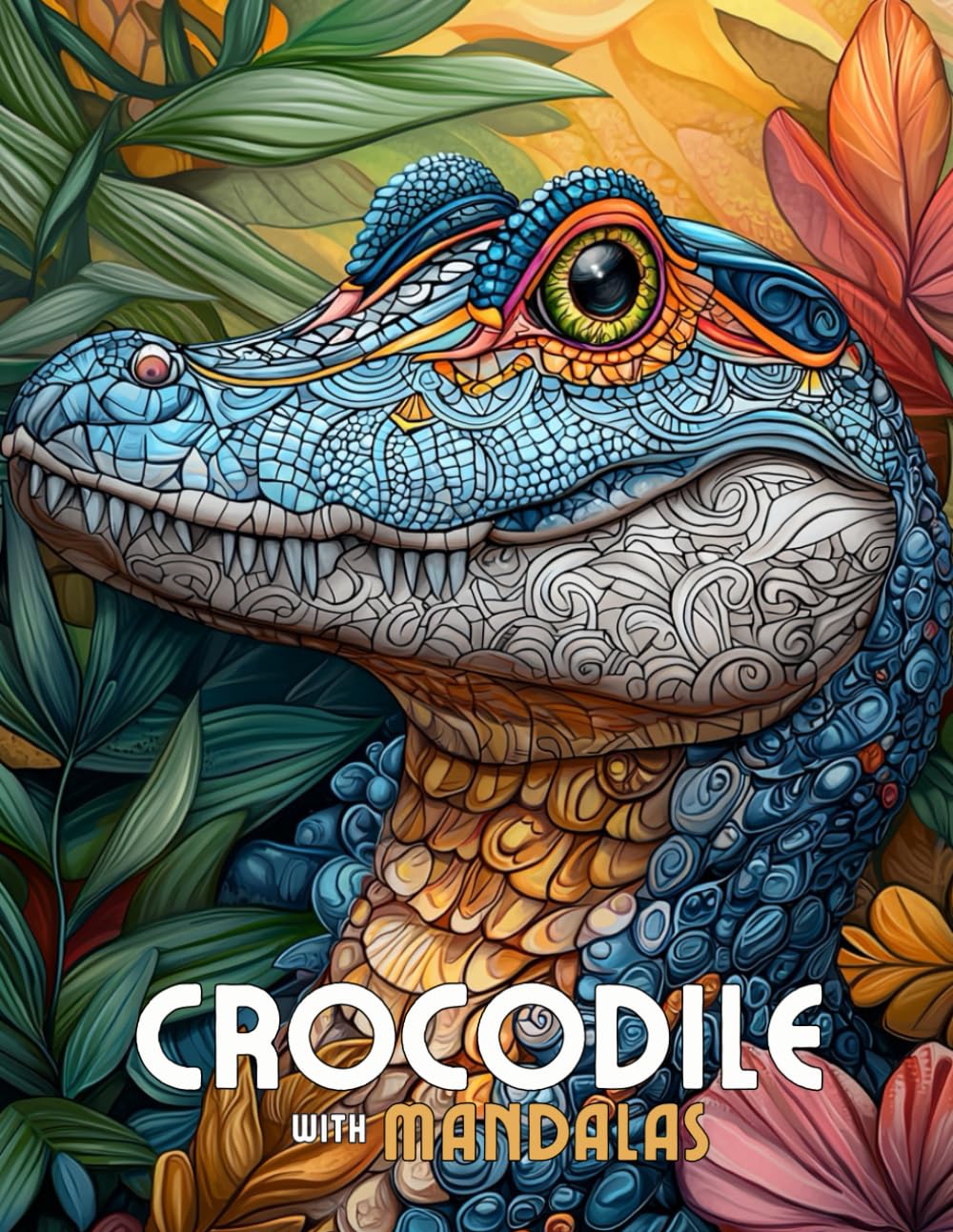 Crocodile with Mandalas: Mandala Patterns of Fierce Crocodiles and Ancient Reptiles For Mindfulness, Relaxation And Stress Relief