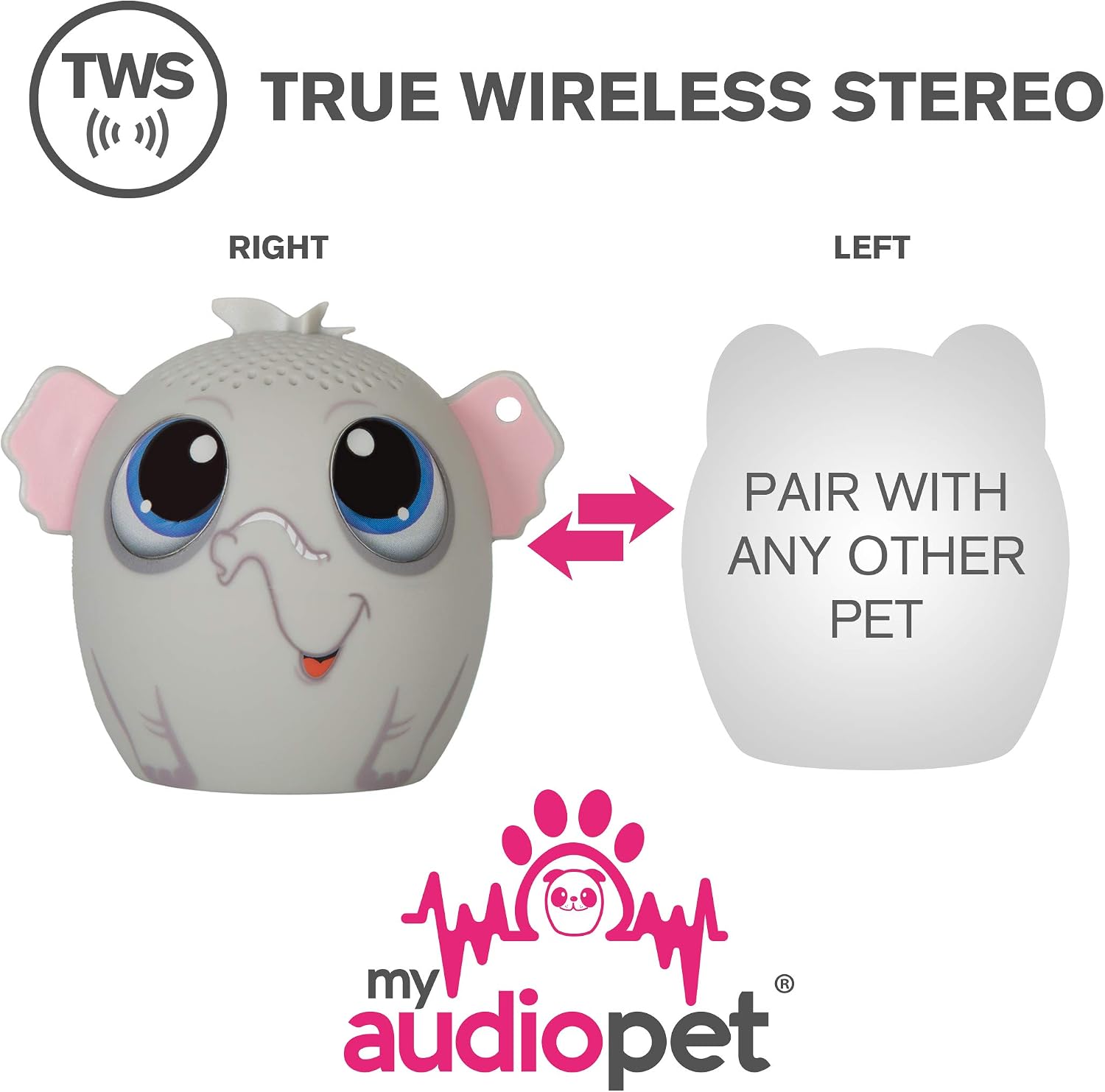 Top Brands My Audio Pet Mini Bluetooth Animal Wireless Speaker for Kids of All Ages - True Wireless Stereo – Pair with Another TWS Pet for Powerful Rich Room-Filling Sound (EleFunk-Elephant) Best Quality 🔥 My Audio Pet Mini Bluetooth Animal Wireless Speaker for Kids of All Ages - True Wireless Stereo – Pair with Another TWS Pet for Powerful Rich Room-Filling Sound (EleFunk-Elephant)