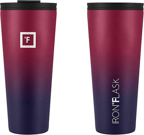 Miniatura 90 de IRON °FLASK Classic Tumbler - Botella de agua de acero inoxidable con aislamiento al vacío, de doble pared, taza para beber, taza de viaje aislada