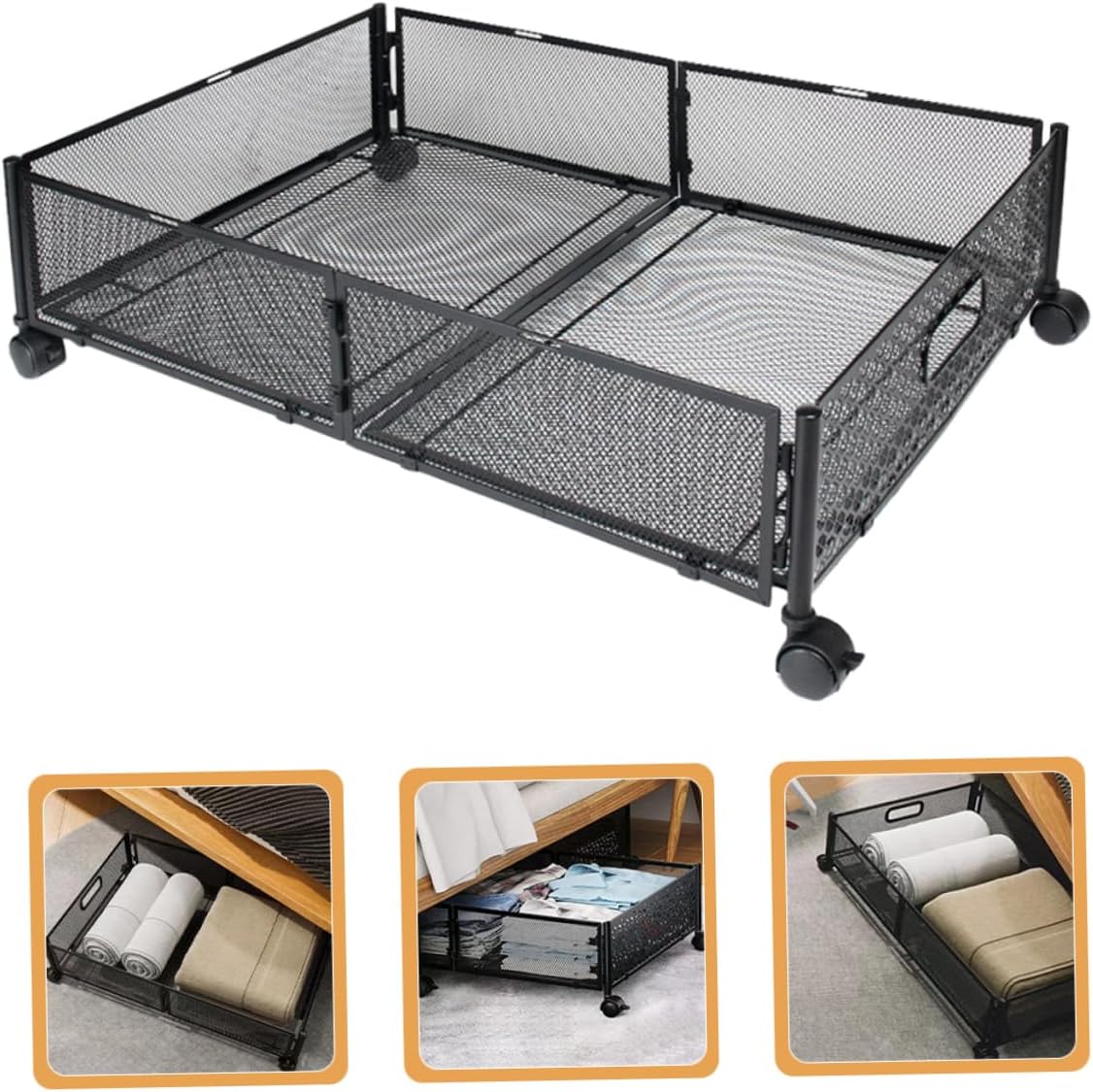 Foldable Under Bed Storage Organizer Space Saving Containers for Clothes Shoes and Blankets Multi Purpose Style Design for Tidy Rooms Capacity Storage