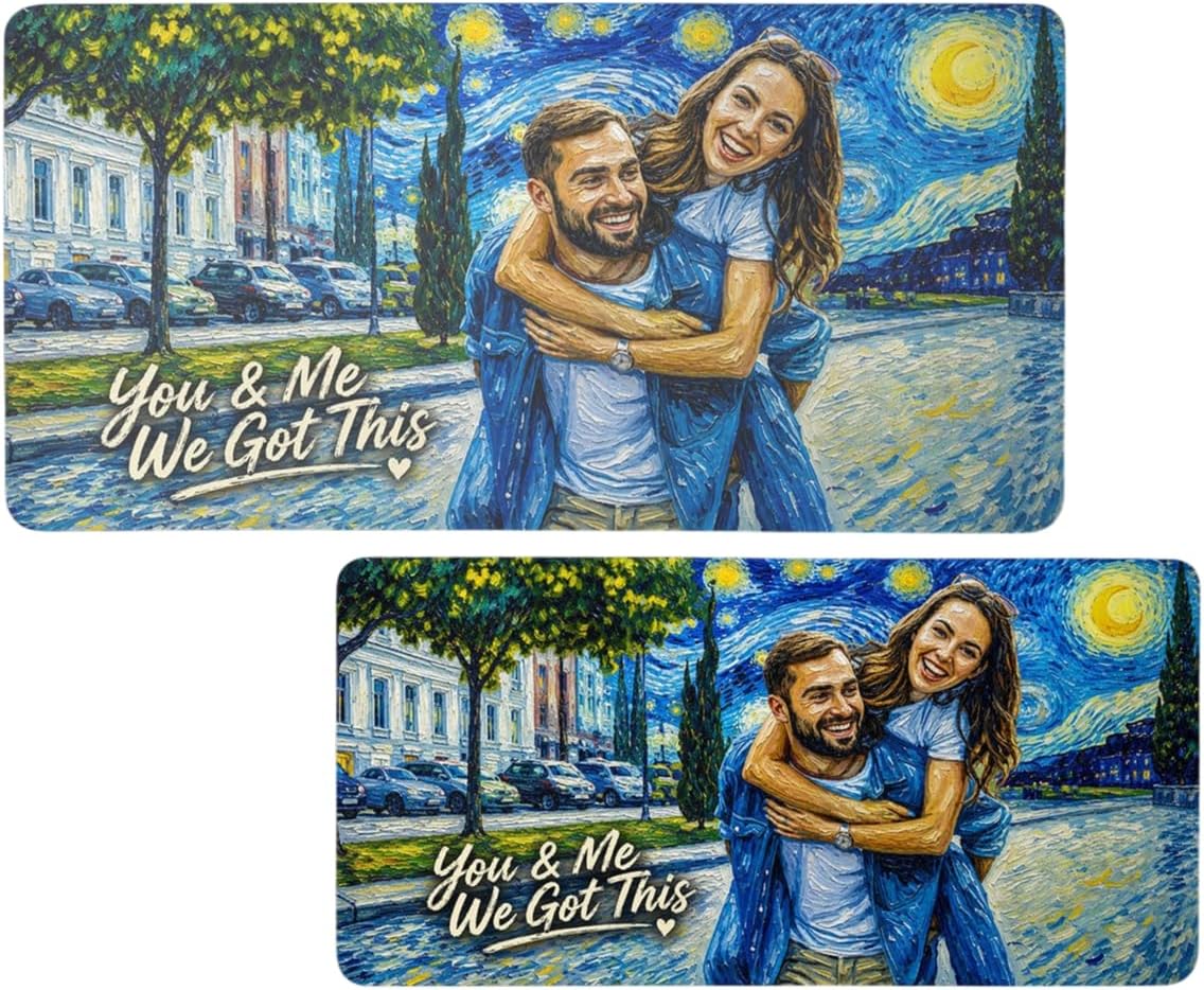 You & Me We Got This - Personalized Leather Desk Mat