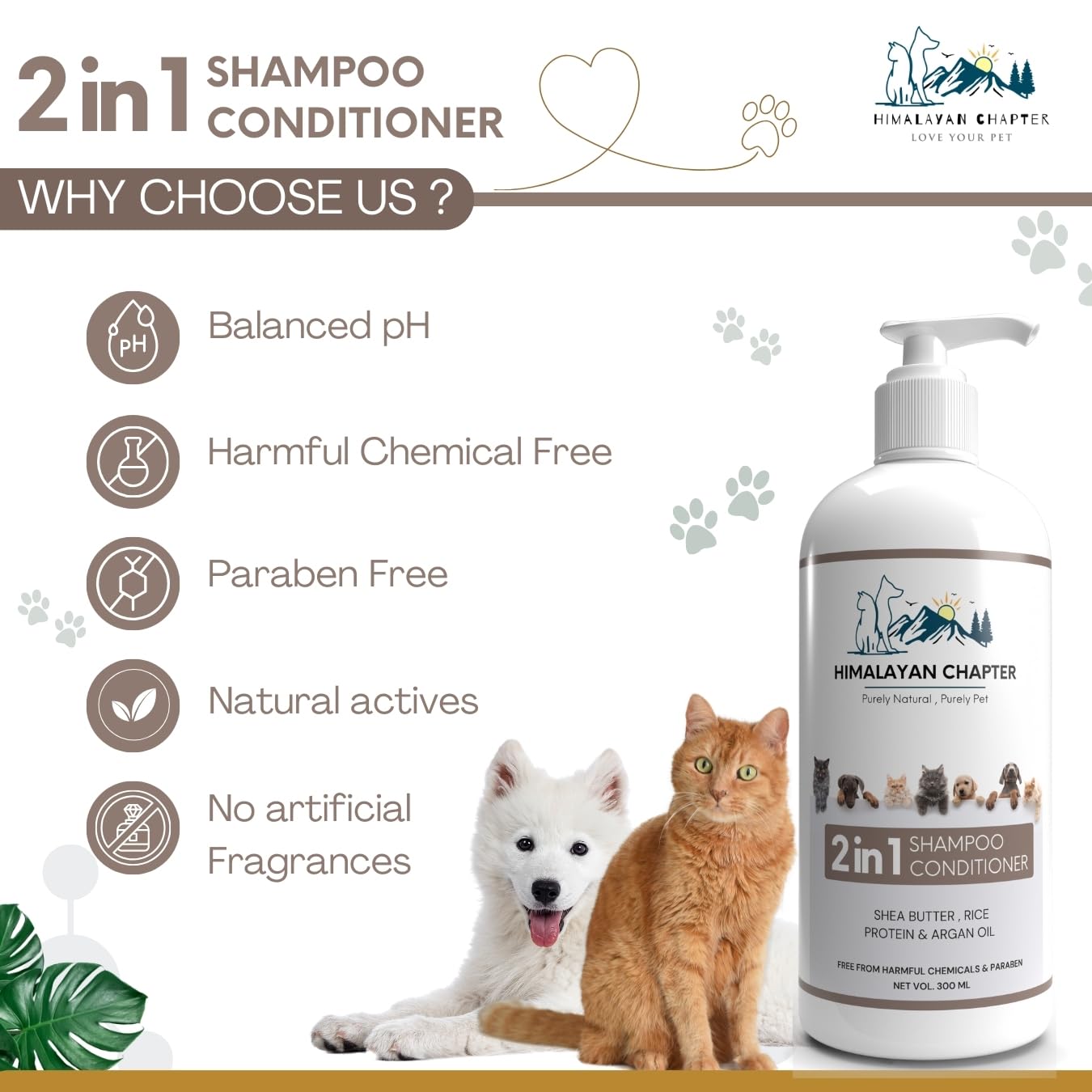 HIMALAYAN CHAPTER : 2-in-1 DogShampoo & Conditioner|Dog Shampoo| 300ml Shampoo Conditioner for pet| Shampoo for Dog| Shampoo for Cat 4