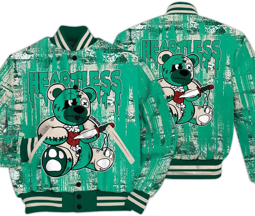 Dunkare Shirt To Match Oxidized Green 4s Varsity Jackets, Streetwear Varsity Jackets, 4 Oxidized Green Shirt B-King Shirt Oufit Varsity Jacket