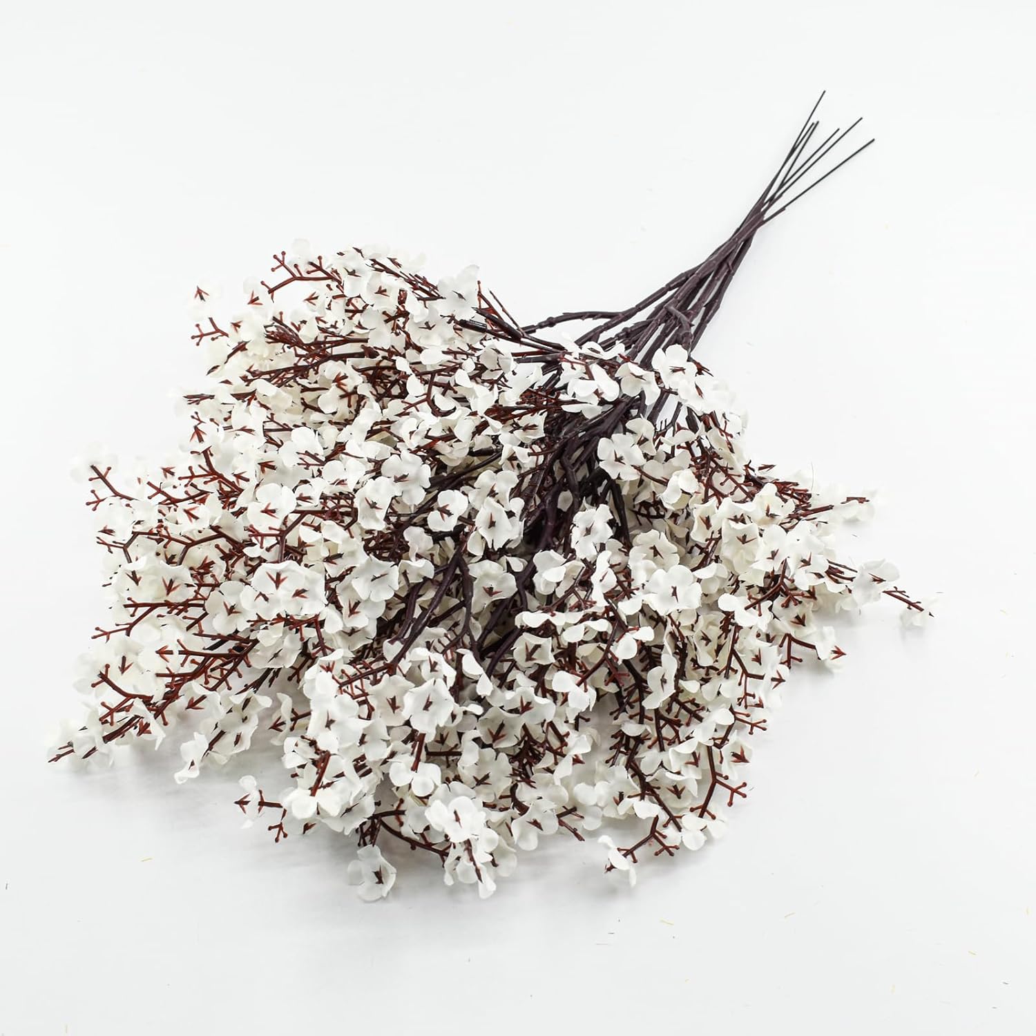 Babys Breath Artificial Flowers 6Pcs Fake Flowers Real Touch Faux Gypsophila Bouquet for Home Wedding Party Table Decor (White) - Image 3