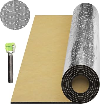 Storystore 197 Mil 5 mm 10.8 sqft Sound Insulation Car Heat and Sound Deadening, 39"W x 40"L x 3/16"T Insulation Mat Car Sound Deadening Mat, Sound Deading Material for Cars