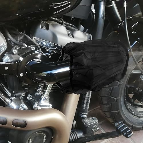 Vista 22 de Funda impermeable para calcetines de lluvia con filtro de aire a prueba de polvo para Harley Sportster XL 1200 883 Dyna Softail Touring Street Glide