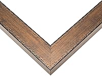 Vista 1 de Marco de 5 x 5 pulgadas, color marrón dorado, madera maciza, ancho de 1.25 pulgadas, profundidad del marco interior de 0.5 pulgadas, completo