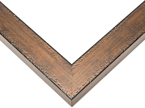 Marco de 27 x 27 pulgadas, color marrón dorado, madera maciza, ancho de 1.25 pulgadas, profundidad del marco interior de 0.5 pulgadas, completo con