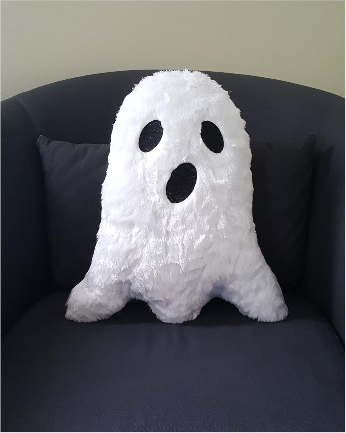 Furry Ghost Pillow Halloween Decor