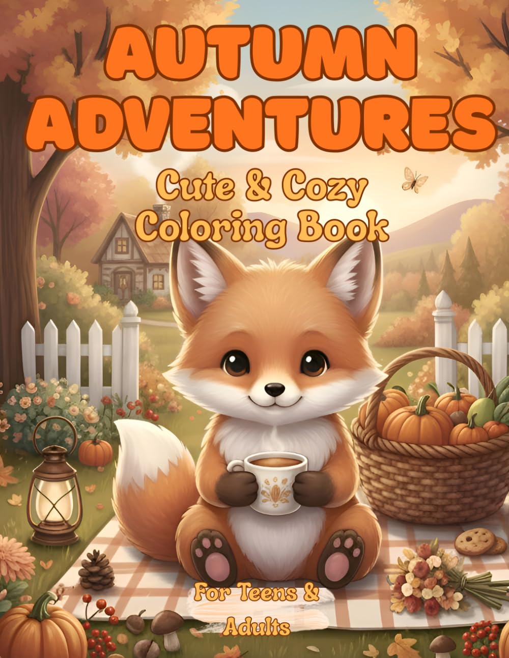 Cozy Little Fox Autumn Adventures: A Cozy Fall Coloring Book for Adults & Teens Featuring Cute Woodland Scenes, Pumpkins, Forest Cottages, Harvest ... Adventures (Cozy Little Fox Adventures)