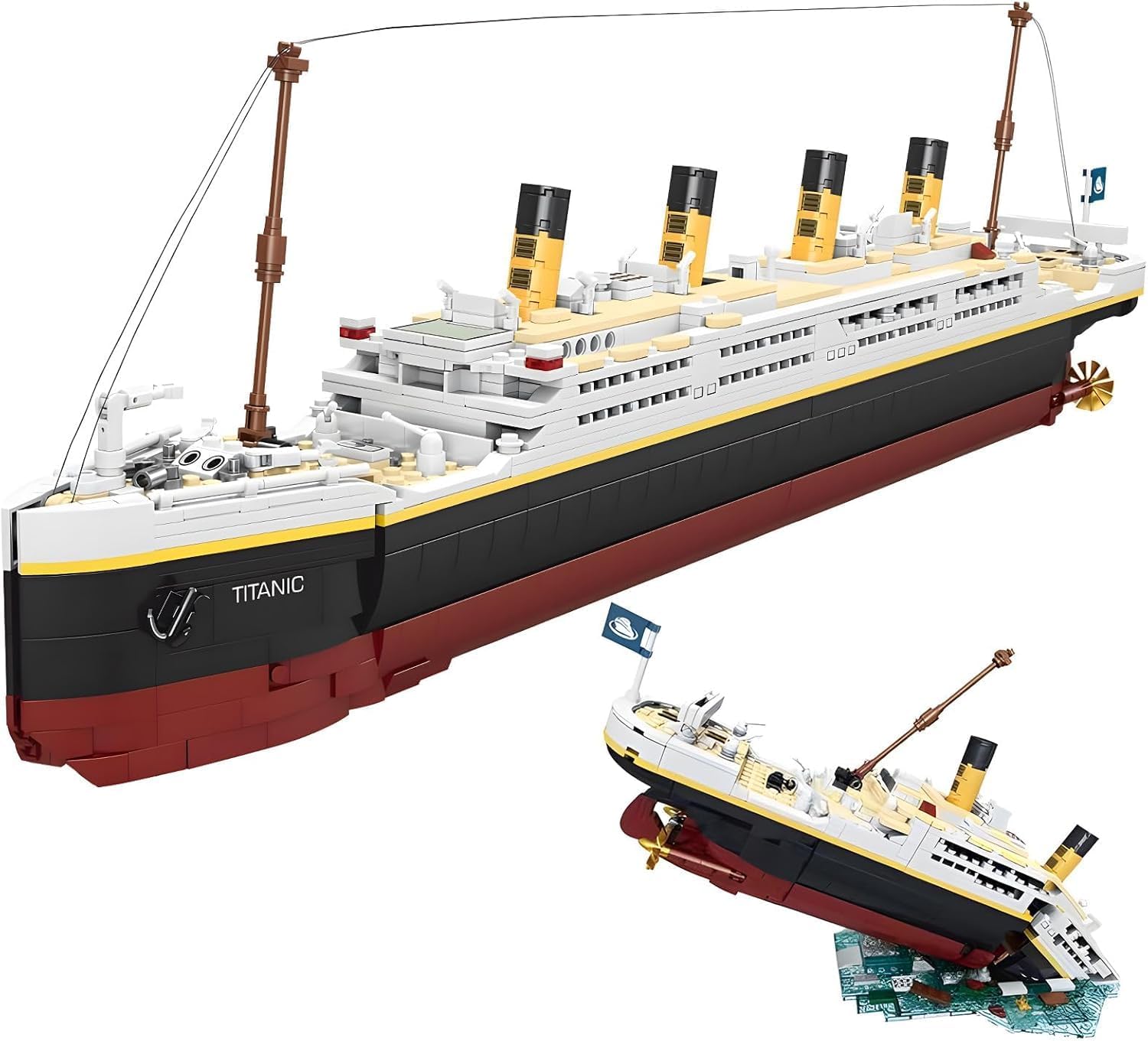 Titanic Building Blocks Set, Toy Ship Model Kit, Building Bricks Sets for Adults or Kids 6 Year Old, Compatible with Major Brands, 2022 Pieces Gift for Christmas Boys Girls Adults (2022pcs)