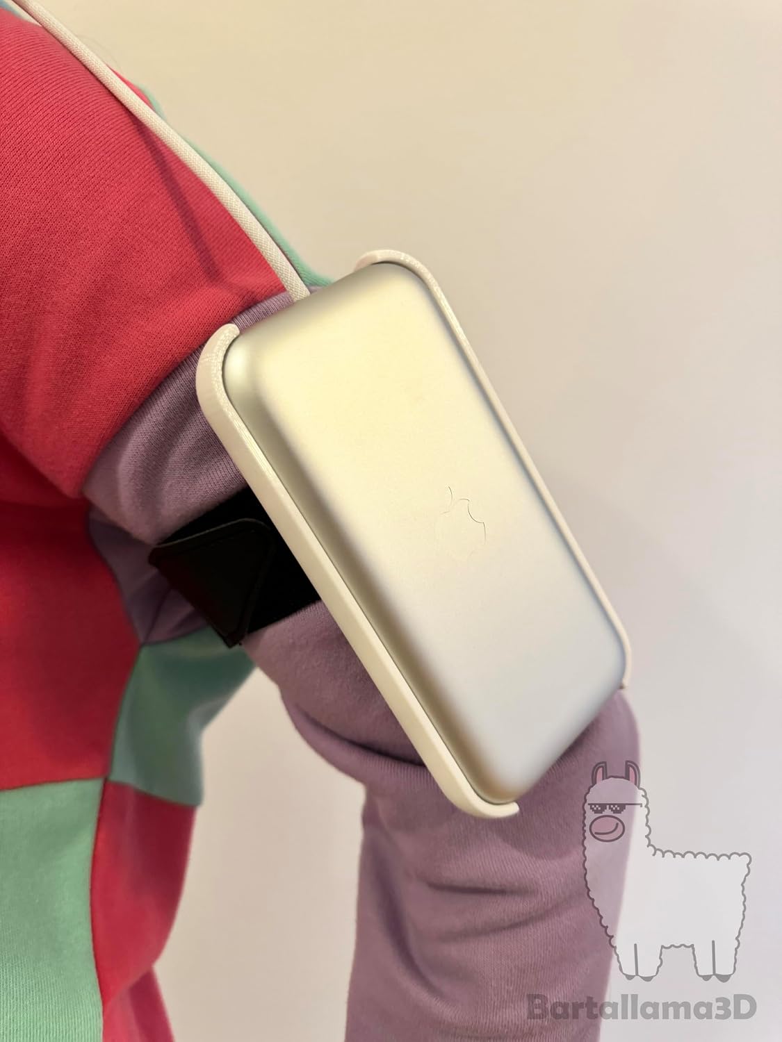 Battery Holder Case for Apple Vision Pro with Arm Band - White