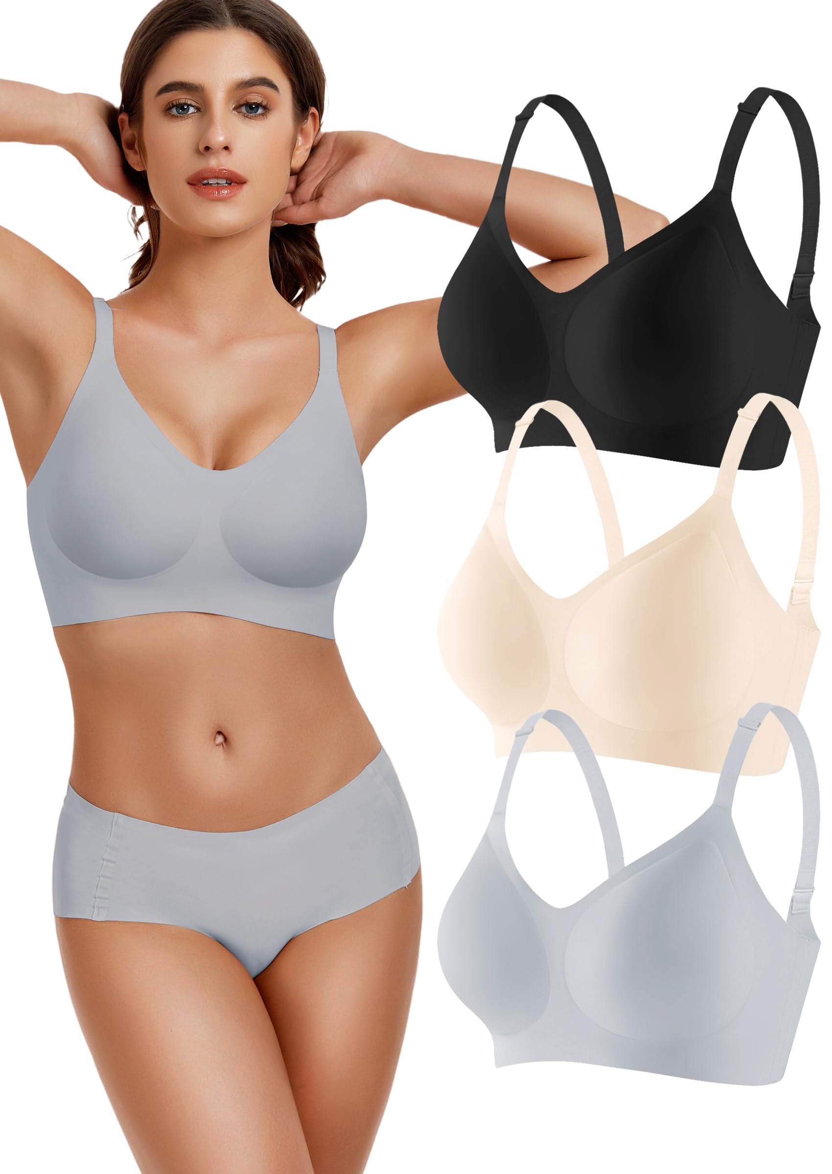 3-Pack Jelly Bra