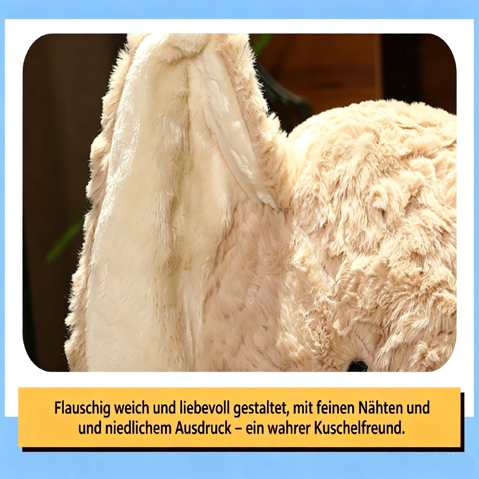 Elefant Kuscheltier, Superweicher Kuscheliger Elefant Plüschtier 35/55cm, Realistisch Gestaltetes Plüschtier, Niedliches Stofftier Elefantenpuppe, für Jungen Mädchen & Kleinkinder (55 cm)