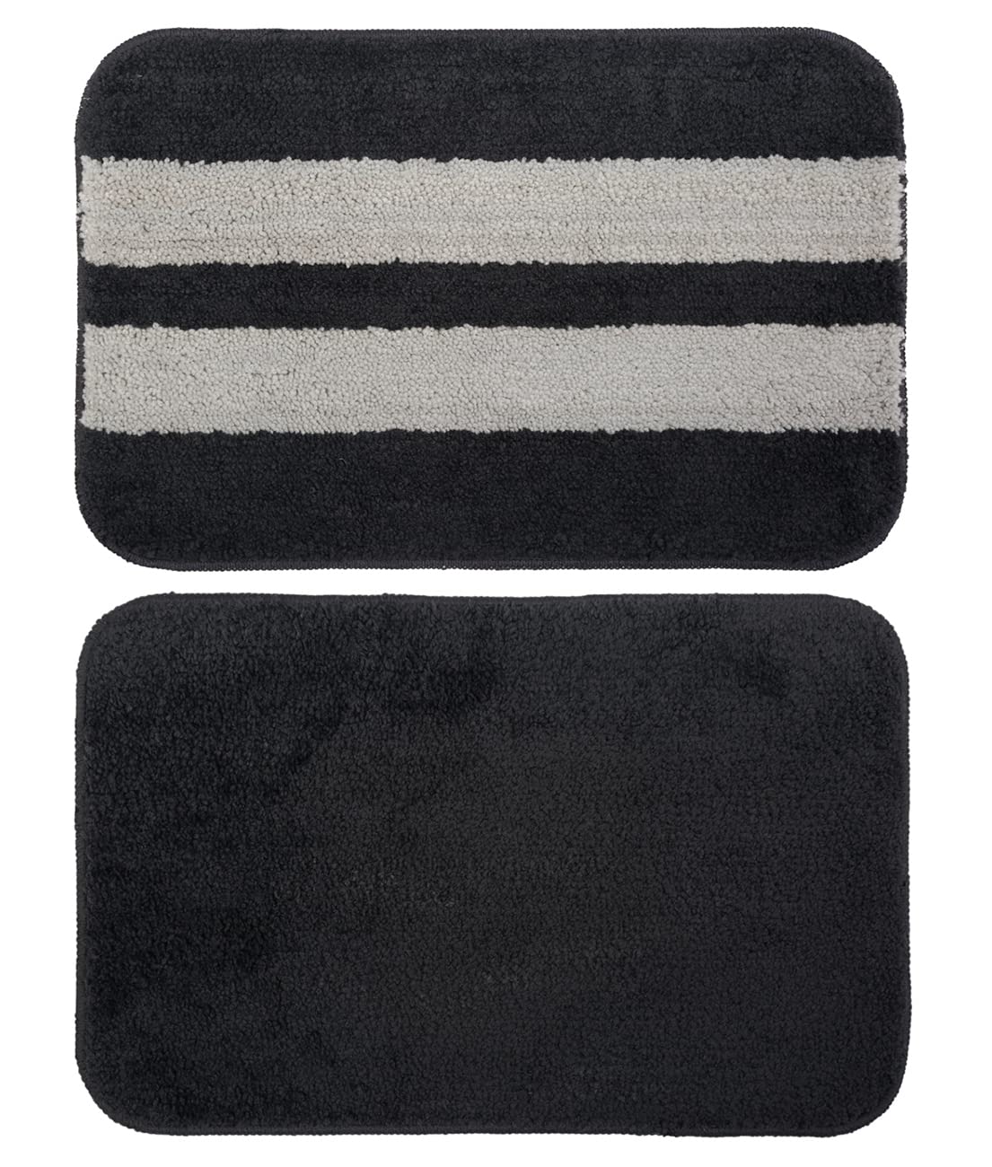 HOMETALES Anti-Skid Door Mat 40x60 Cm - Pack of 2- Black