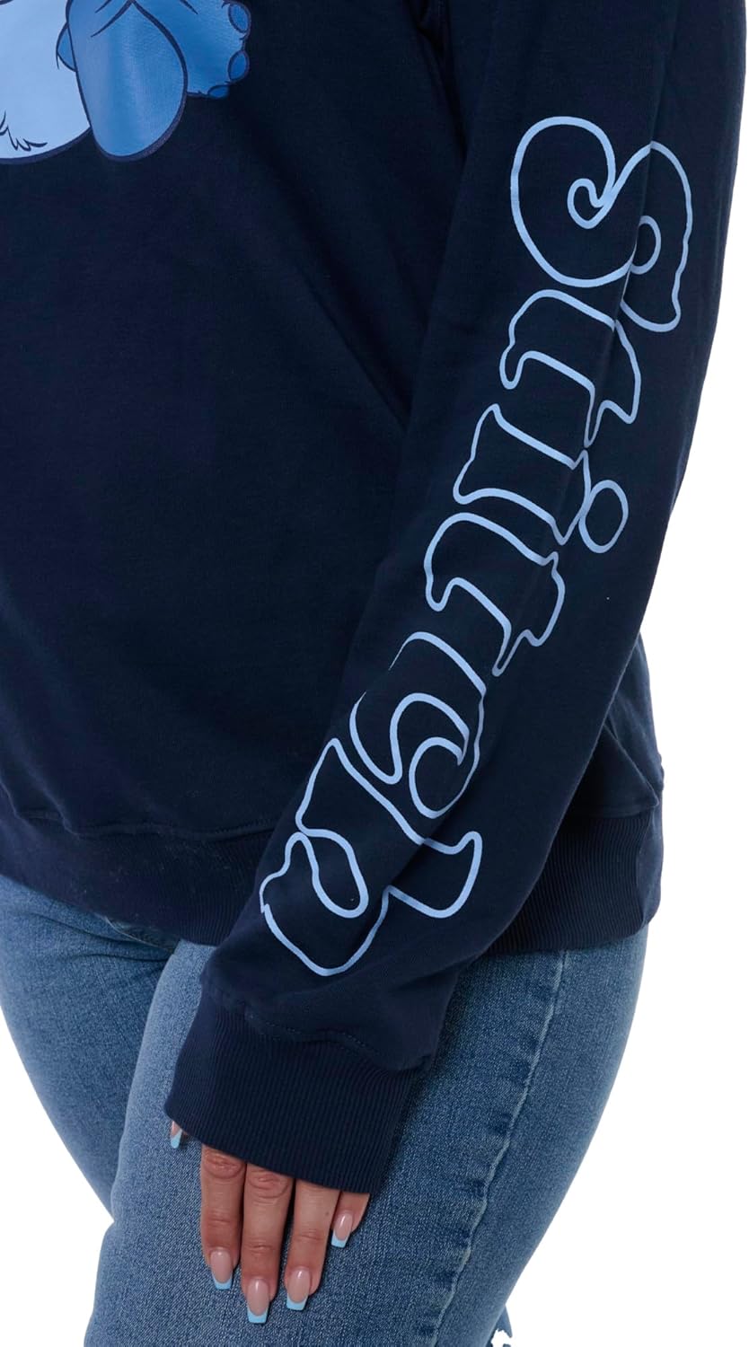 Disney Women Sweatshirt Pooh Eeyore Stitch Minnie Mouse Crewneck Pullover