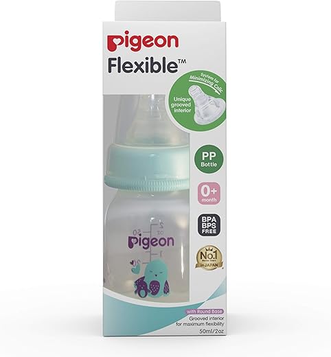Pigeon Peristaltic 50 ml Nursing Bottle (Blue, Birds)