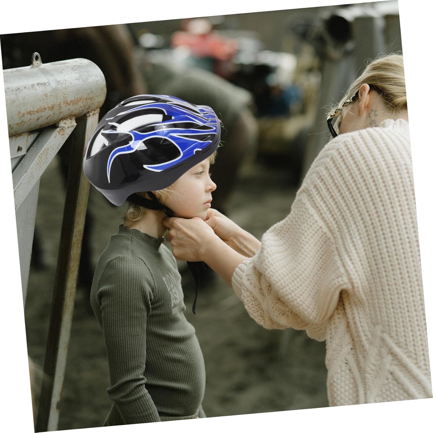 HEALLILY 7pcs Boy Girl Safety Protective Gear Set Helmet Knee Pads Elbow Pads Wrist Guards for Skating and Cycling Comfortable - Design