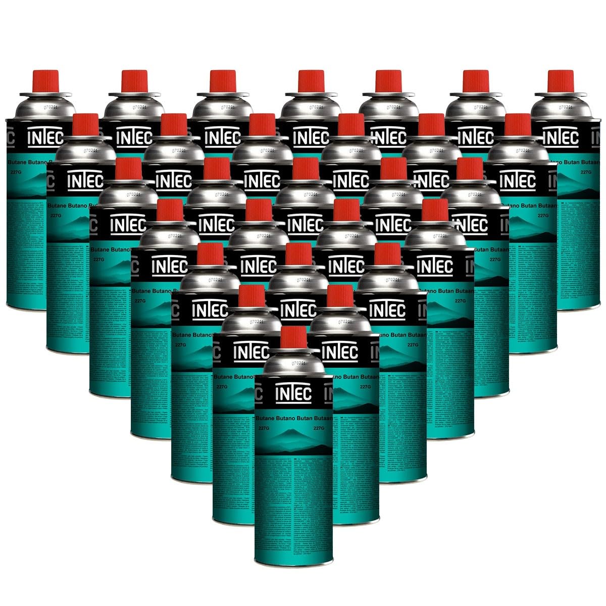 INTEC - Confezione 28 bombole di Gas da Campeggio 227gr Cartuccia di butano compatta
