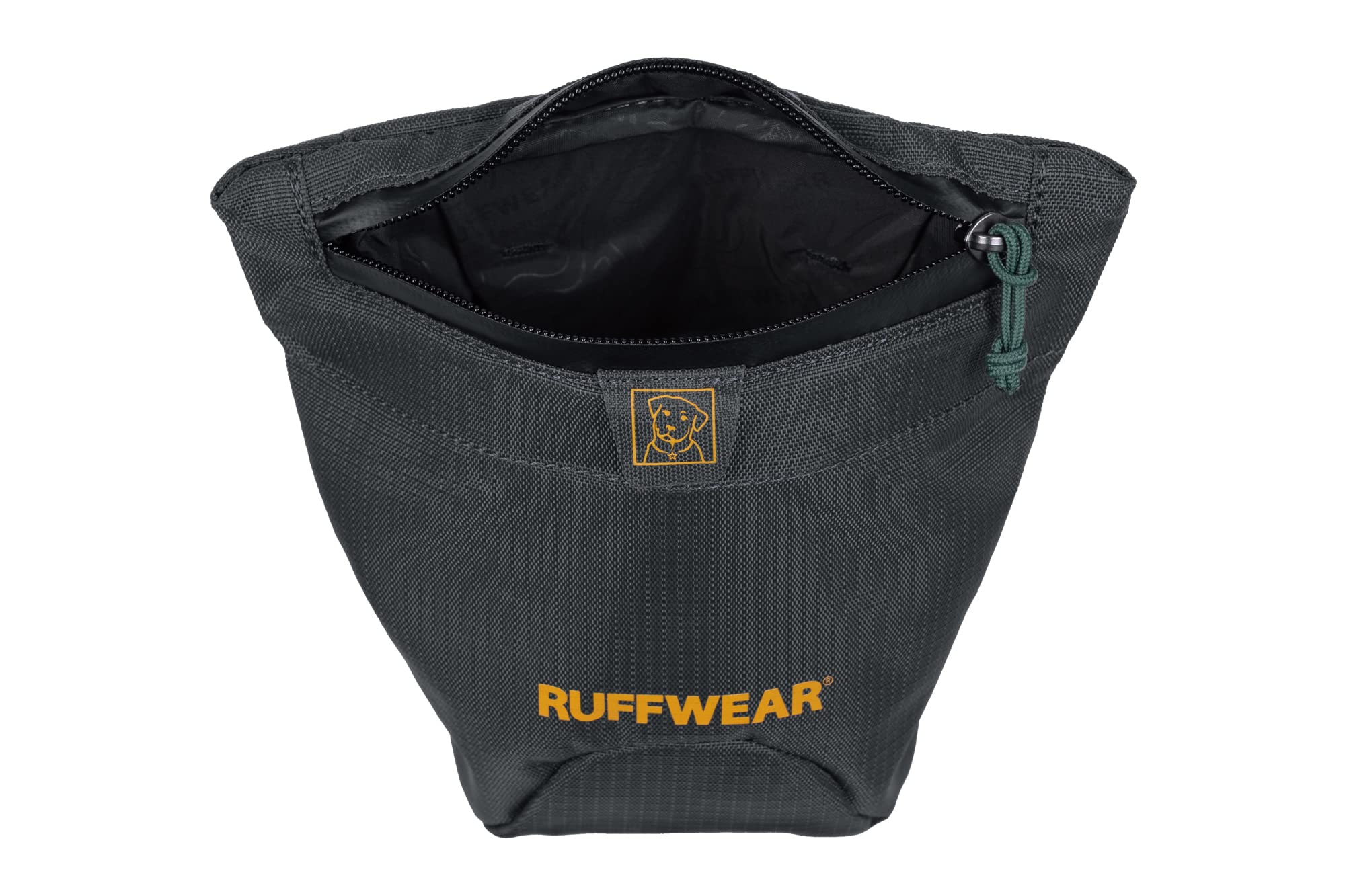 RUFFWEAR Bolsa de Paseo para Perro, dispensador de Rollo de Bolsas de Caca de Perro, Colsa de Tela para excrementos de Perro con Cremallera, pequeña y Ligera, Impermeable, Basalt Gray, Large