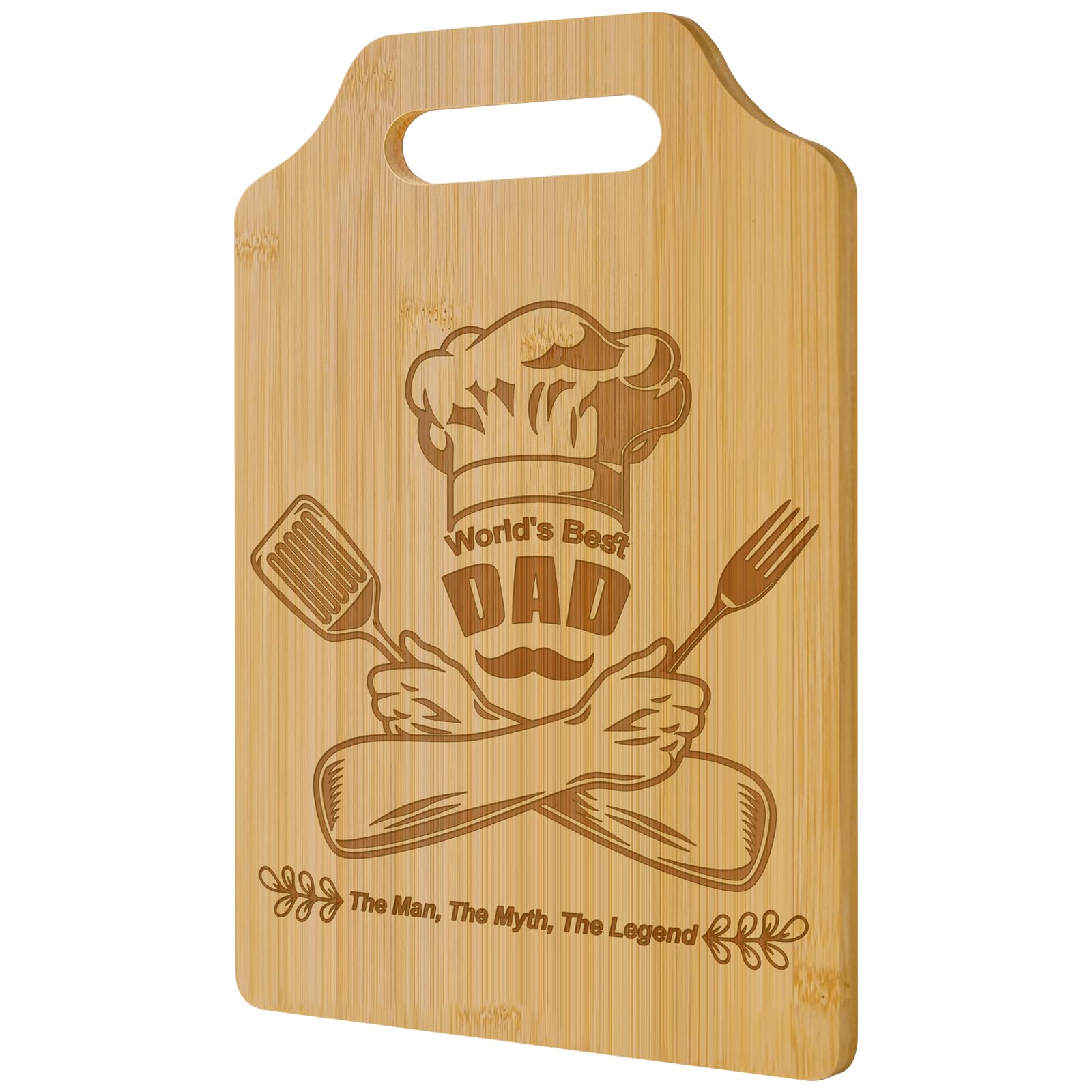 Zindoo Gifts for Fathers Day, Dad Birthday Gifts, Creative Bamboo Chopping Board Dad Gifts from Daughter Son, Kitchen Cutting Board Presents for Dad, Daddy Gifts for Birthday Fathers Day Christmas