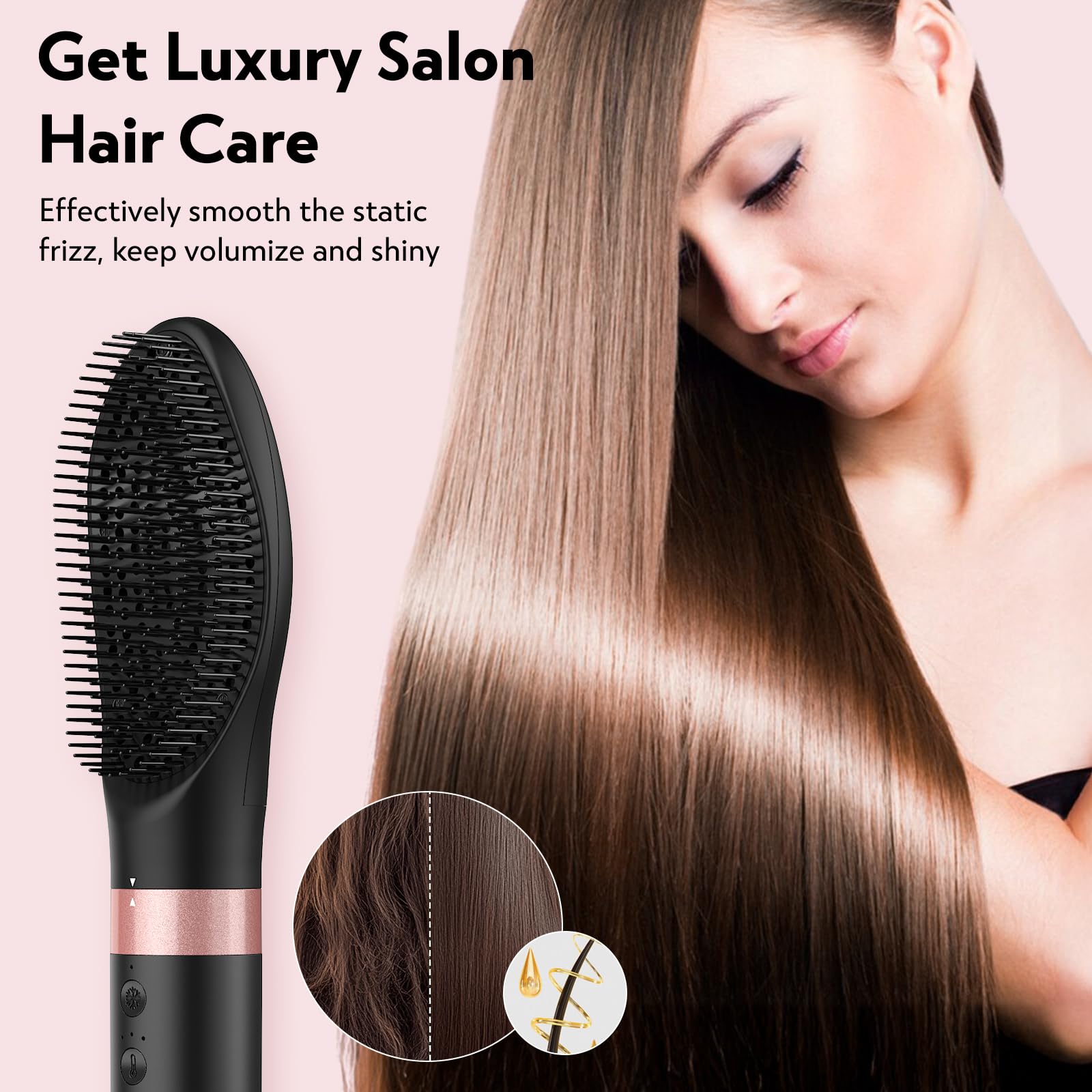 Slopehill Airstyler 5 IN 1, Ionen Föhn 110000 U/Min, Multifunktionaler Hairstyler, Lockenstab Automatisch, Warmluftbürste,Glätteisen, für Styling, Volumisieren, Locken und Glätte（Schwarz）
