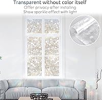Vista 7 de rabbitgoo Película de Privacidad para Ventanas, Adhesivos Decorativos de Arcoíris para Ventanas para Cobertura de Vidrio, Adhesión Estática Sin