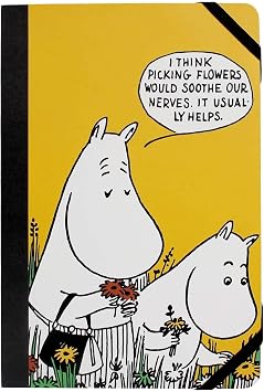 A5 Notebook Softcover - Moomin Picking Flowers