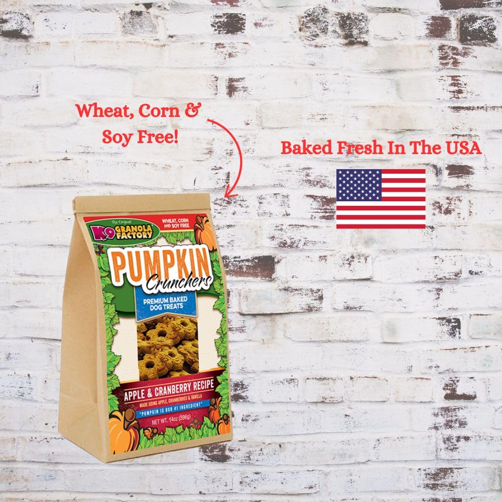 K9 Granola Factory Apple e Cranberry Pumpkin Crunchers, (396,9 Gram) 396 g