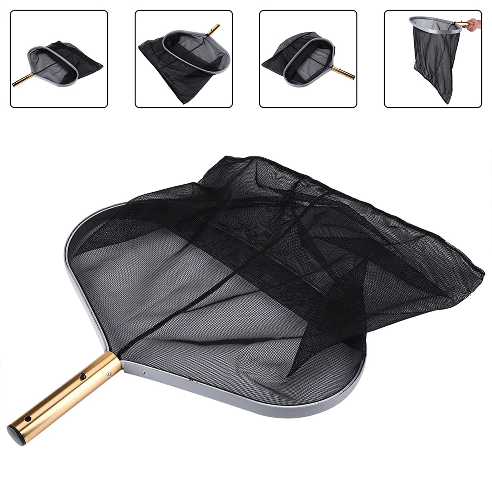 Rastrello per Piscina con Rete a Maglia Fine, Telaio | Retine a Maglia Fine per Drenaggio, Telaio in Alluminio Leggero, per Piscina Laghetto Vasca Idromassaggio Acquario, Design