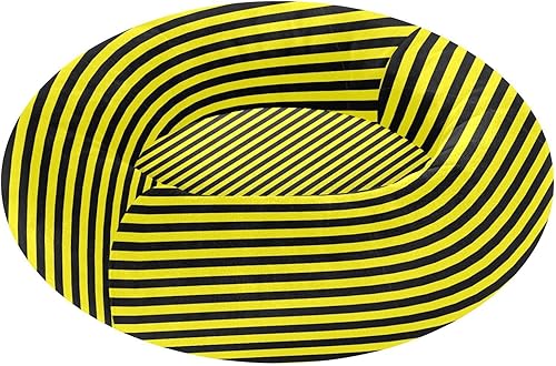 KLL Yellow Black Strips Anti-Slip Pet Cat Beds fluffier Dog Cave Bed for Extra Small Size Pets Sleeping Camas para mascotas Grandes