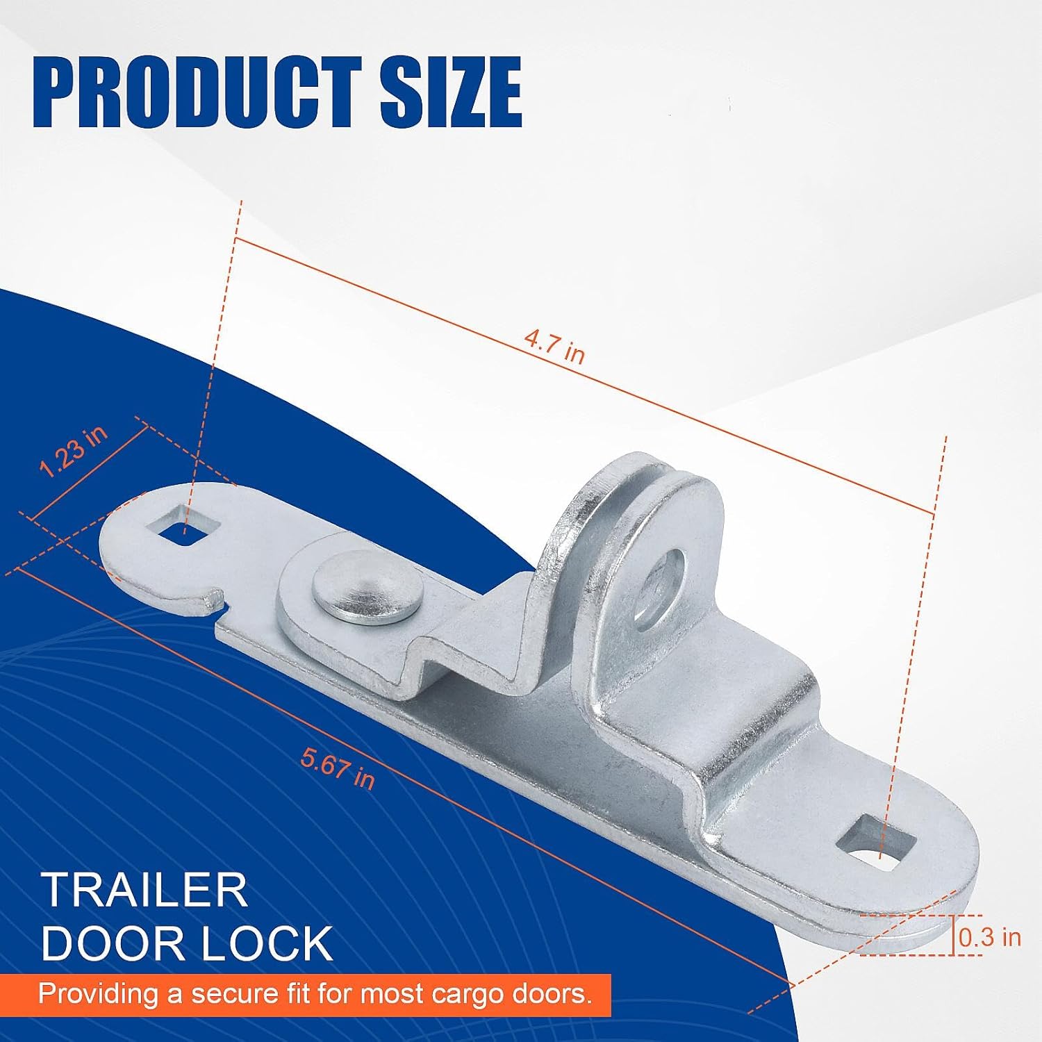 Fuoequl Trailer Hasp Bolt Kit for Trailer Cam Action Hasp (Trailer Door Hasp 1pc)