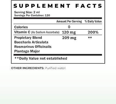 Immune Bio Green Cell - 8 oz, 2 Pack - Immune System Support - Includes Vitamin C, Carqueja, Rosemary & Broadleaf Plantain - Non-GMO, Vegan & Gluten Free - 240 Total 2mL Servings