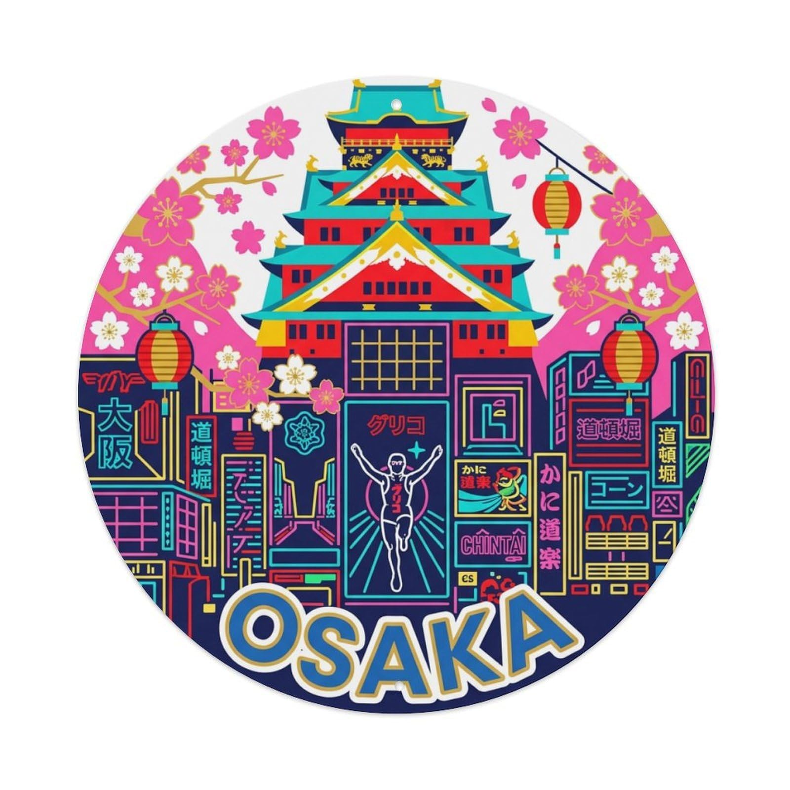 Travel Retro Japan Osaka Metal Tin Sign